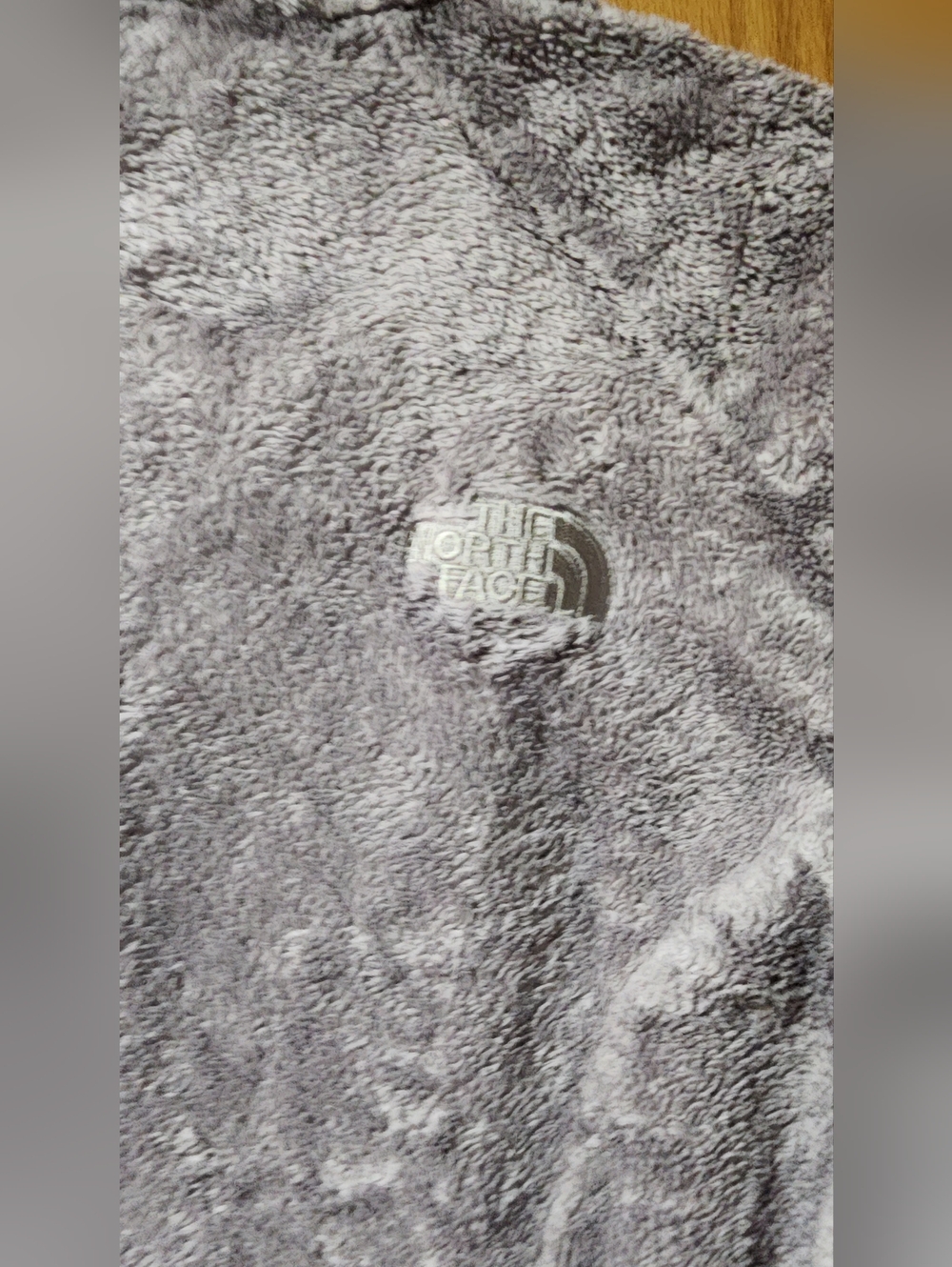 The North Face Osito 2 full-zip fleece Light Gray Fuzzy Jacket Small - Picture 5 of 11